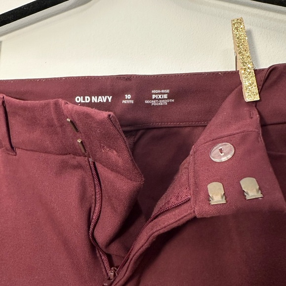 NWOT Old Navy High-Waisted Pixie Skinny Ankle Pants Size 10P in Raisin Arizona - Picture 3 of 3